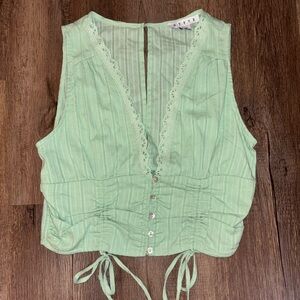 Green Crop Top